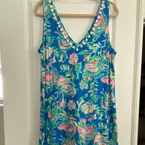 Lilly Pulitzer Pom Pom Tank Dress Size XL